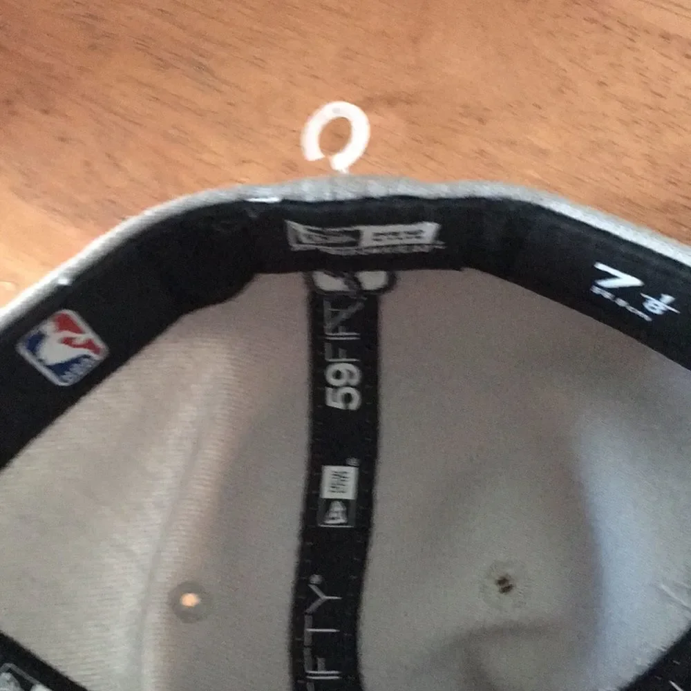 Grey OKC Oklahoma City Thunder NBA Gray Baseball Basketball Cap Fitted 7 1/8 SGA